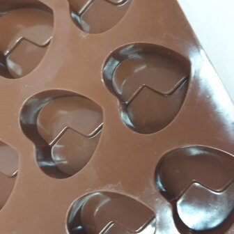 Chocolade mal - gebroken hartje - siliconen mallen