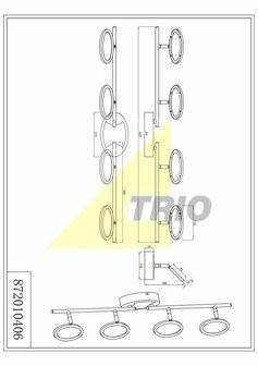 Duellant - Led plafondlamp ge&iuml;ntegreerde led - warm wit - 4 spots